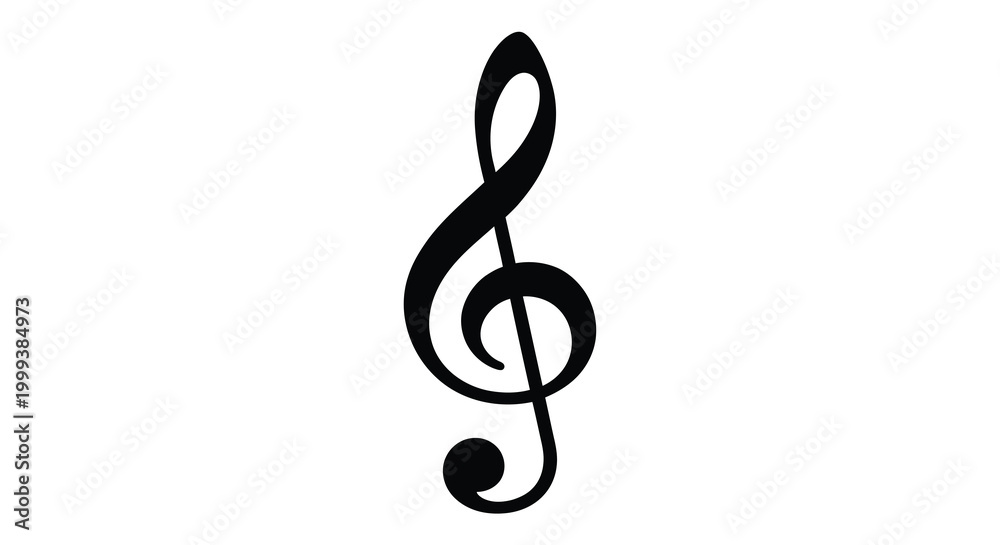 Obraz premium treble clef silhouette high quality professional detailed modern