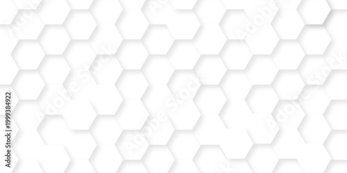 White paper texture abstract grid tile seamless hexagon wall creative metal business wallpaper texture background.