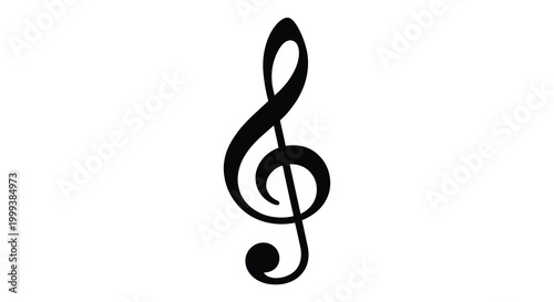 treble clef silhouette high quality professional detailed modern