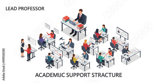 Lead professor teaching students in academic support structure.