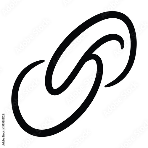 Black swirl symbol icon design element