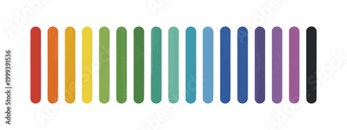 Color popsicle stick icon set for kids’ educational activities, including math counting, color matching game, and learning design vector illustration.