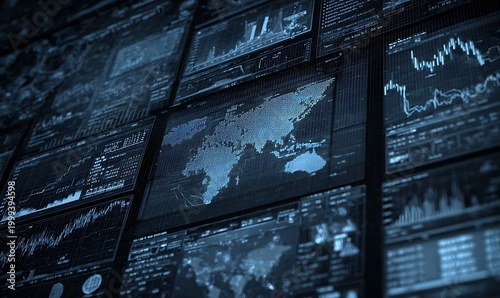 Explore global inflation trends and impacts in macroeconomic research paper, presented on digital screens
