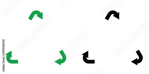 Eco triangular recycling symbol icon with smooth curves – Clean logo mark for packaging, sustainability labels, recyclable materials, and green branding