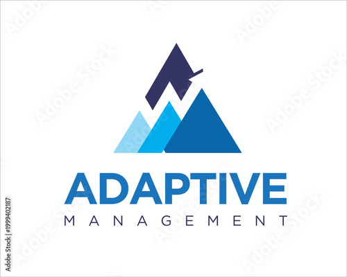 mountain and business grow up logo designs