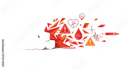 Variety of Raw Pasta Types Collection arranged in Flat Lay Style with Spaghetti, Farfalle, Fusilli, and Penne for Food, Cooking, and Italian Cuisine DesignsVariety of 