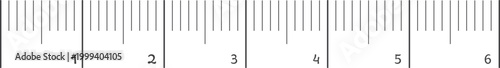 Ruler scale with markings and numbers in centimeters and millimeters units, measuring metric scale - vector