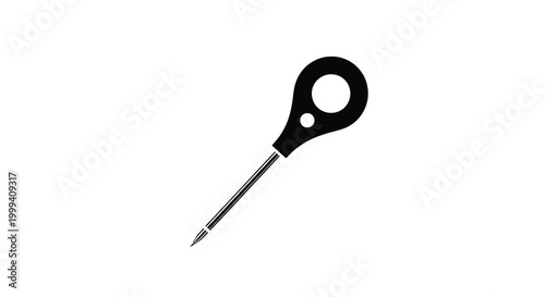 Awl silhouette on a white background high-quality