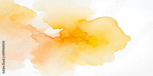 Abstract watercolor yellow orange gradient painting, soft blended warm texture, fluid artistic background, modern calming composition surface design