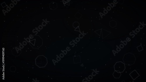 Futuristic motion background featuring digital neural networks, scanning HUD elements, and glowing geometric shapes.