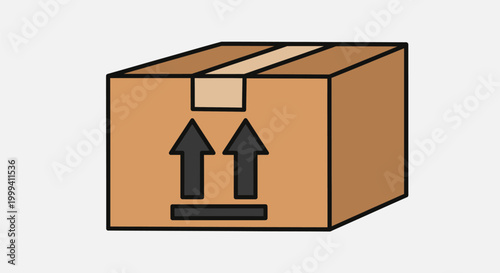 Brown cardboard shipping box package.