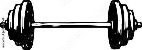 Fitness Dumbbell Vector Icon for Weightlifting and Bodybuilding Gym