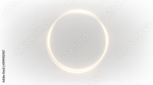 Canvas Print Circle with golden glow against isolated on transparent background, showing ligh