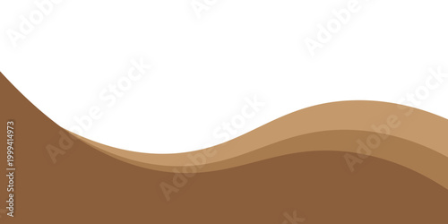 Foto Layered Brown Wave Background Abstract Design With Smooth Curves and Minimal War