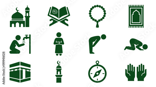 Islamic religious symbols and icons.