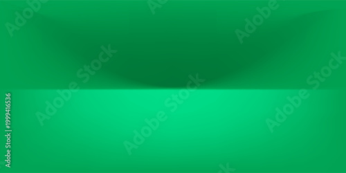 Dark green studio room. 3d backdrop for product presentation. Minimal wall scene. Showcase, promotion display. Vector illustration
