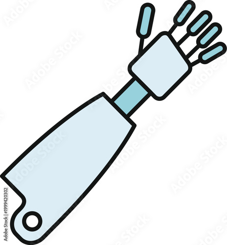Robotic arm prosthetic limb illustrating modern bionic technology and medical advancement