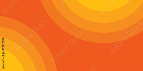 Bright vector background with concentric circles in yellow to orange gradient, radiating from the center like a sunburst for a warm, energetic, and eye-catching effect. vector Eps 10