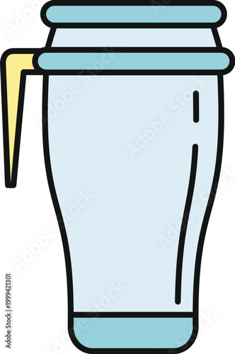 Thermos bottle for holding coffee, tea, or other drinks