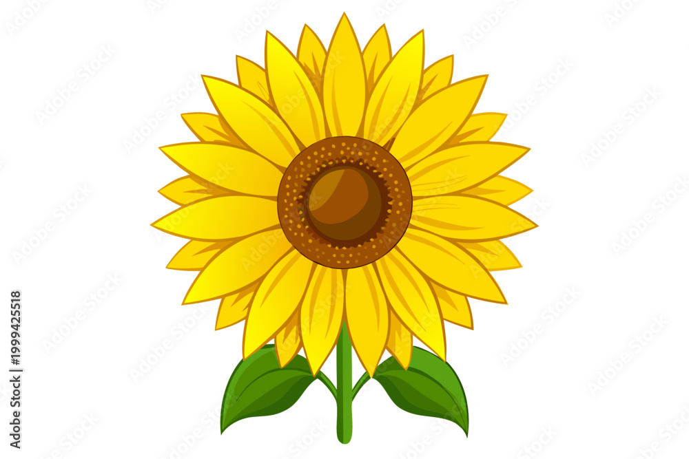 Obraz premium sunflower on white background