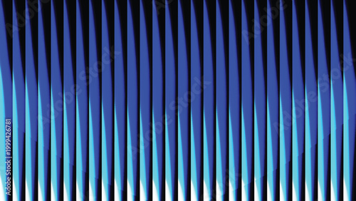Abstract blue glass ripple background with vertical stripe blur, glowing cyan light transitions, dark gradient depth, futuristic distortion, smooth luminous flow, modern vector illustration