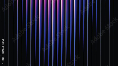 Abstract blue glass ripple background with vertical stripe blur, glowing cyan light transitions, dark gradient depth, futuristic distortion, smooth luminous flow, modern vector illustration
