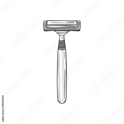 Modern Single Blade Razor with Ergonomic Handle for Close Shaving