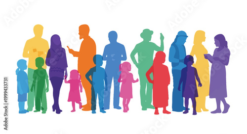 Diverse group of people standing together.