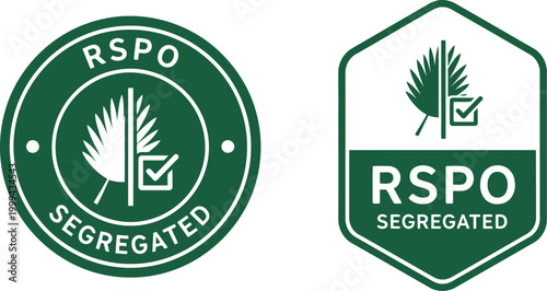 RSPO Segregated Certified Palm Oil Logo Set for Sustainable Product Packaging and Eco-Friendly Branding