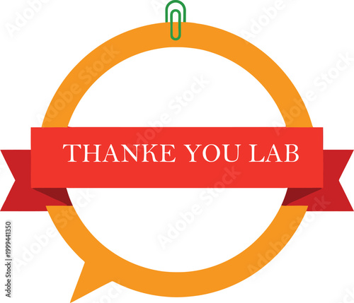 Minimalist Thank You Lab Graphic Vector Illustration 