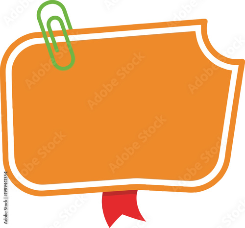 Cartoon Sticker Note Vector Illustration 