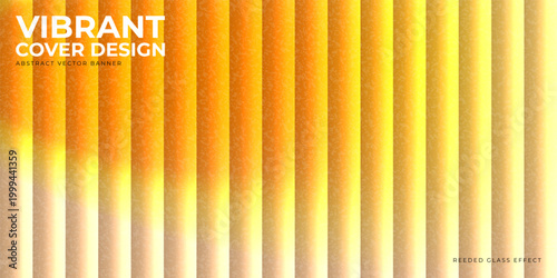 Bright modern banner with reeded glass effect. Concept vector banner with gradient translucency for sleek branding, UI design, contemporary project. Abstract blurred shape with fractal glass effect.