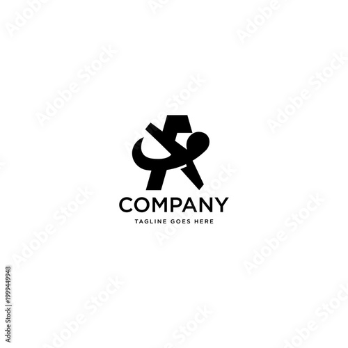Letter A with Plane Logo Design