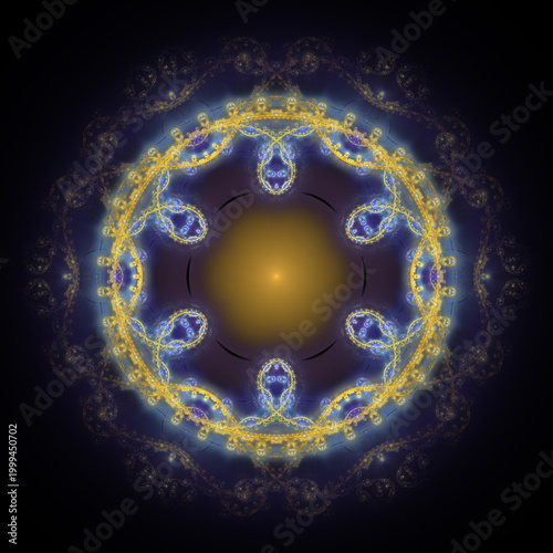 Visionary fractal colorful pattern