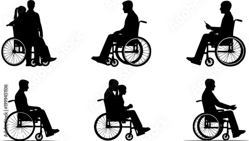 silhouette of a wheel chair