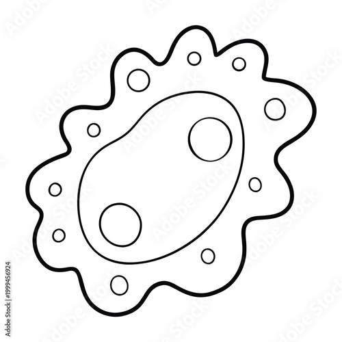 Amoeba proteus is a single-celled organism with an irregular shape. It has a flexible membrane, cytoplasm, nucleus, and pseudopodia used for movement and feeding.

