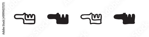 Knife Sharpener Icon Set in Various Styles, Outline, Solid, and Hand-drawn for Kitchen Tools