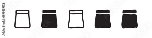 Hand-Drawn Water Bottle or Thermos Flask Icons