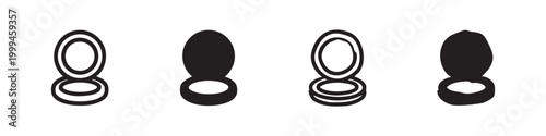 Toilet seat icon set. Restroom and public convenience symbol in line and filled styles.