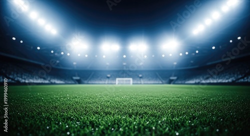 2026 football background stunning soccer stadium view with bright lights