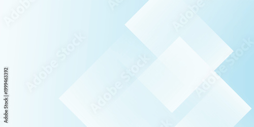 A clean and minimalist geometric background featuring overlapping translucent white squares on a soft light blue backdrop.