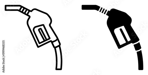 gas station fuel pump icon set