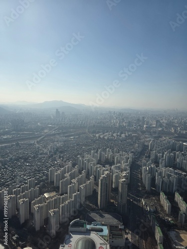 Canvas Print Panoramic photo of Seoul