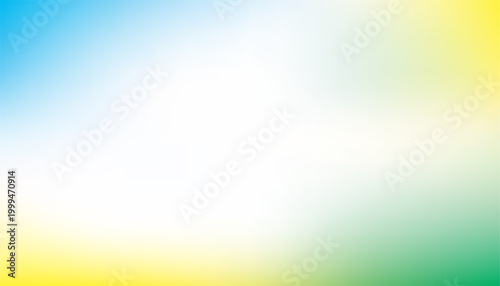 Billede på lærred soft gradient mesh background with green blue yellow tones, smooth abstract blur