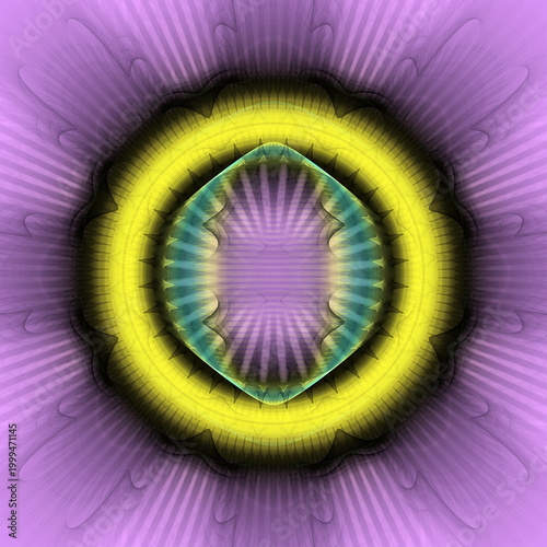 Vivid dynamic abstract shape