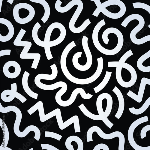 Black and White Seamless Droplet Pattern Background