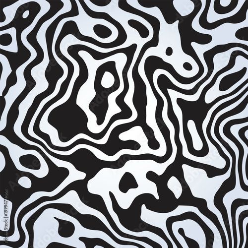 Abstract Organic Black and White Seamless Pattern