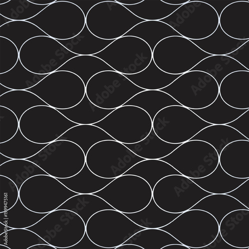 Monochrome Seamless Loop Line Pattern