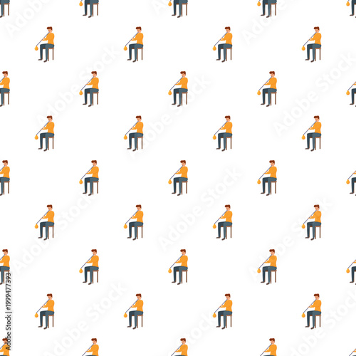 Fényképezés Repeatiing pattern of a glassmaker blowing molten glass, symbolizing traditional