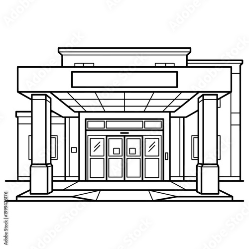 Covered Emergency Drop Off At Main Entrance